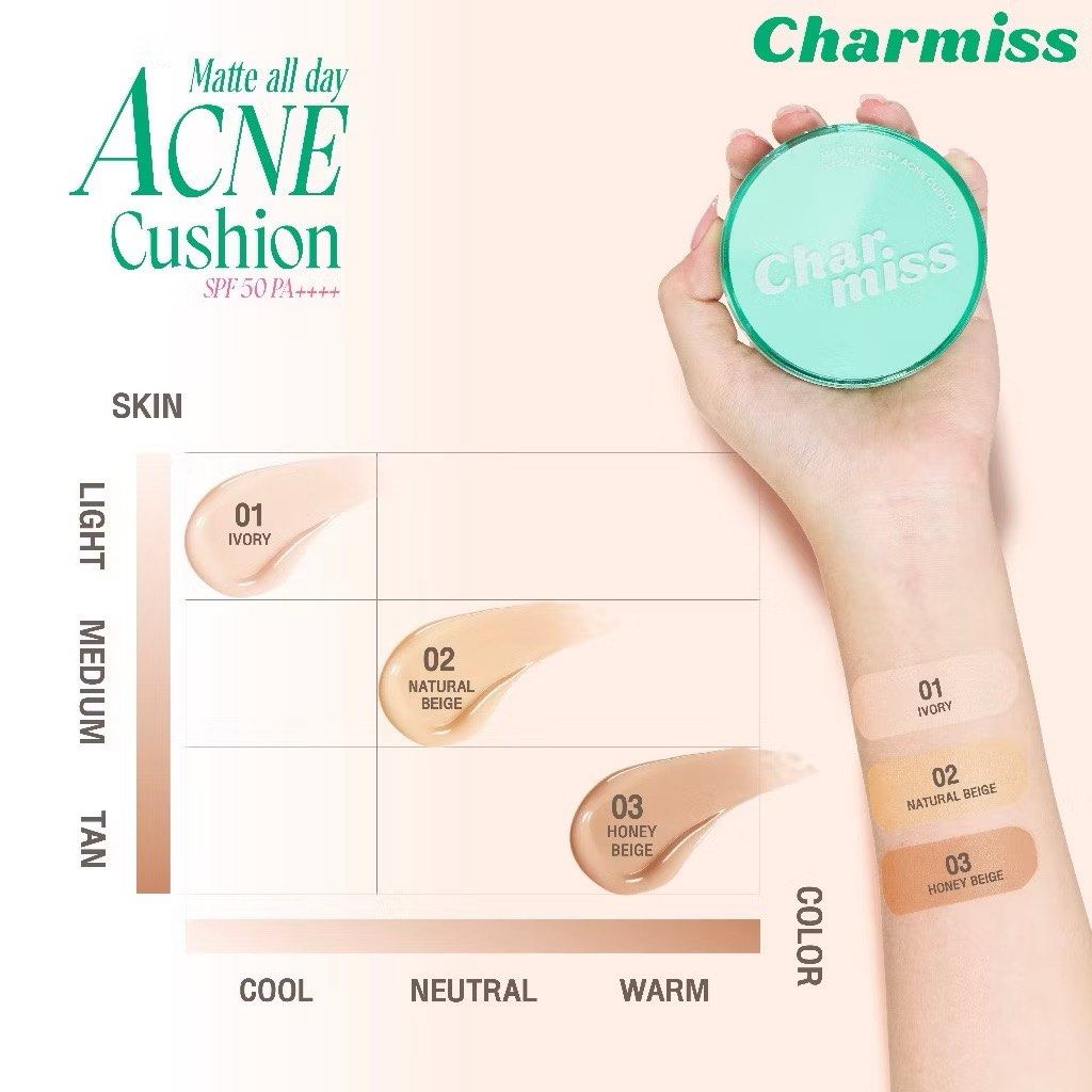 CHARMISS Matte All Day Acne Cushion 全天候霧面祛痘氣墊粉底 SPF50PA++++ 5g