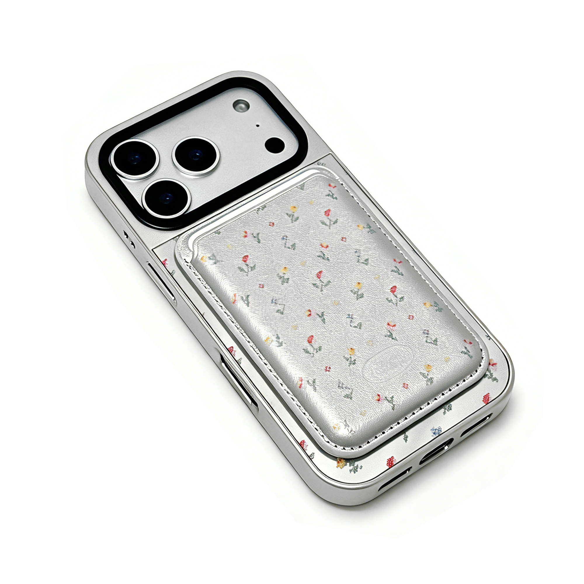 【Pixel FlowerBox VOL.48】銀框鏡面面MagSafe iPhone Case＋MagSafe卡套