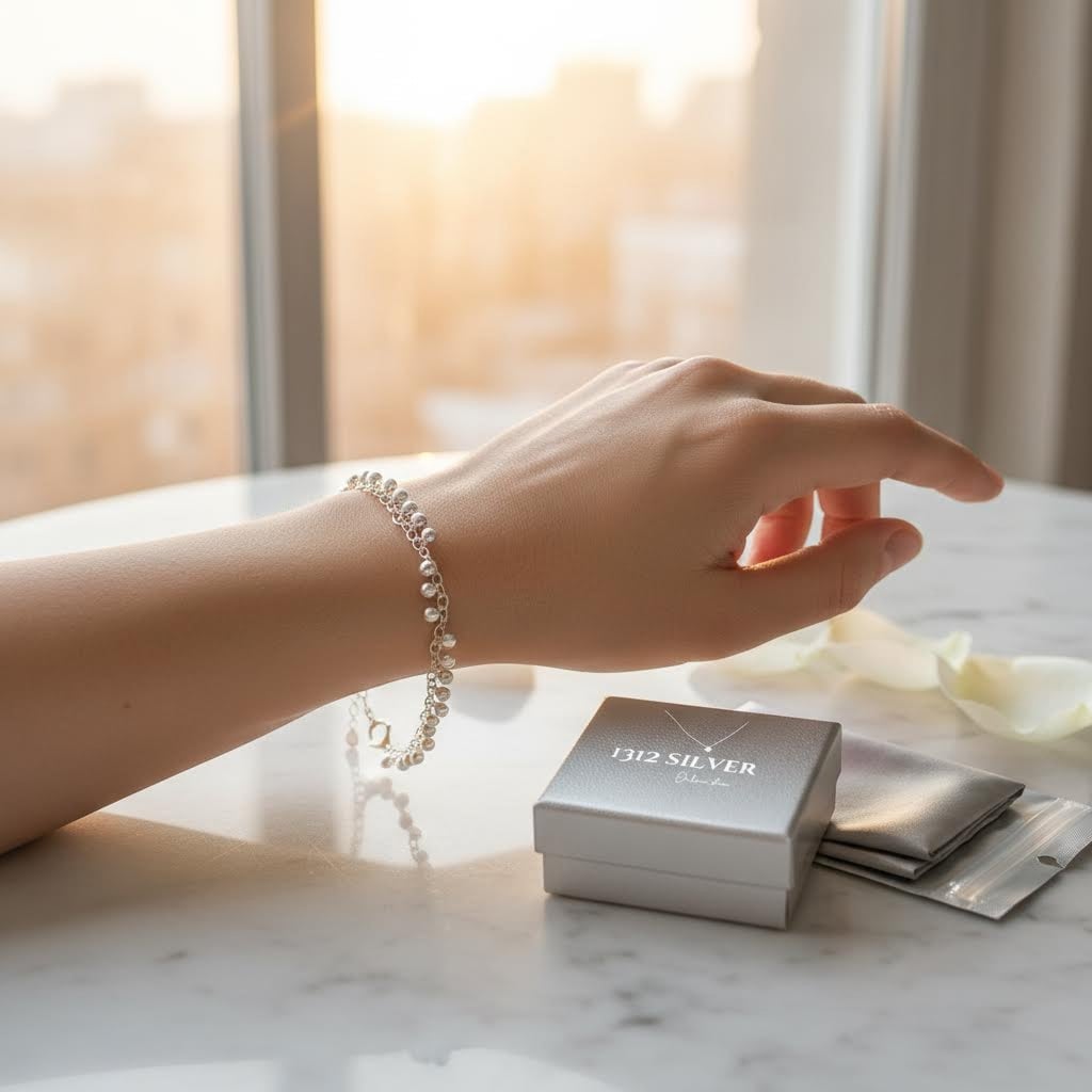 S925 - EB0131 Strand Of Beads Bracelet