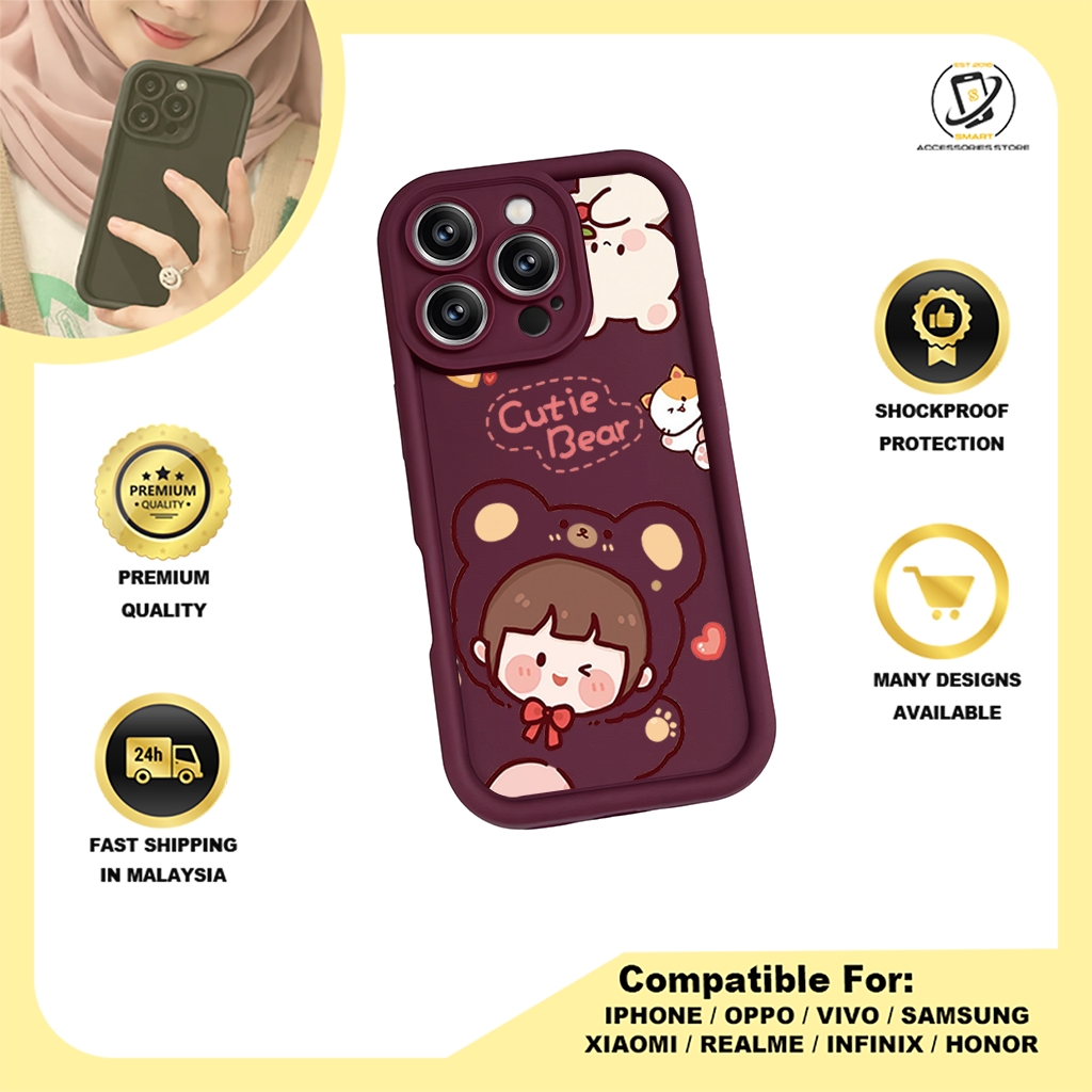 TPU DESIGN CASE PHONE FOR HONOR - DESIGN BEAR J