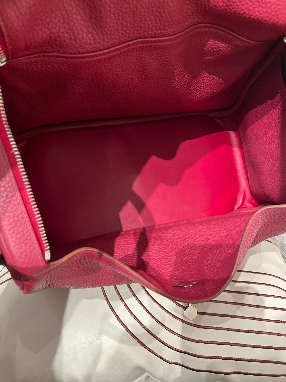 Hermes Lindy 34,rubis,STAMP T 100%Authentic,95%new✅dust bag