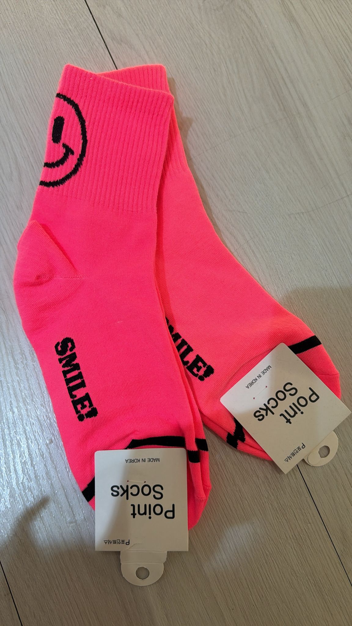 韓國製 SMILE! 笑臉襪 Point Socks 時尚襪