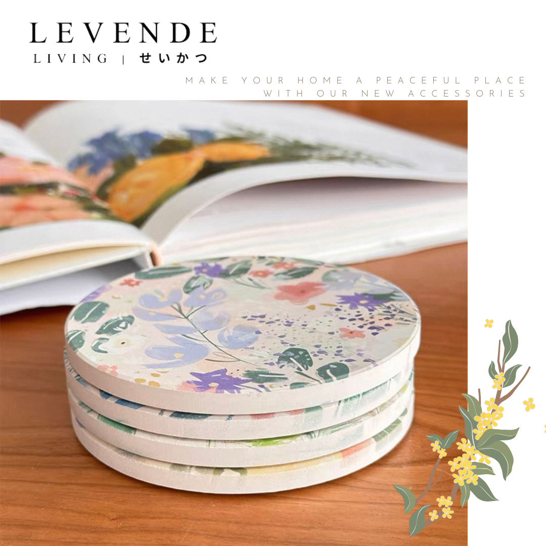 Levende花語陶瓷杯墊