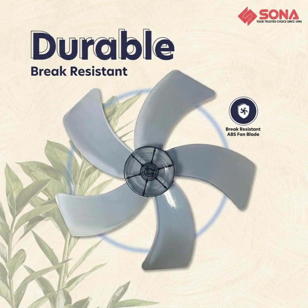 Sona 16" Remote DC Wall Fan Brushless DC Motor  SFW 9518DC RR
