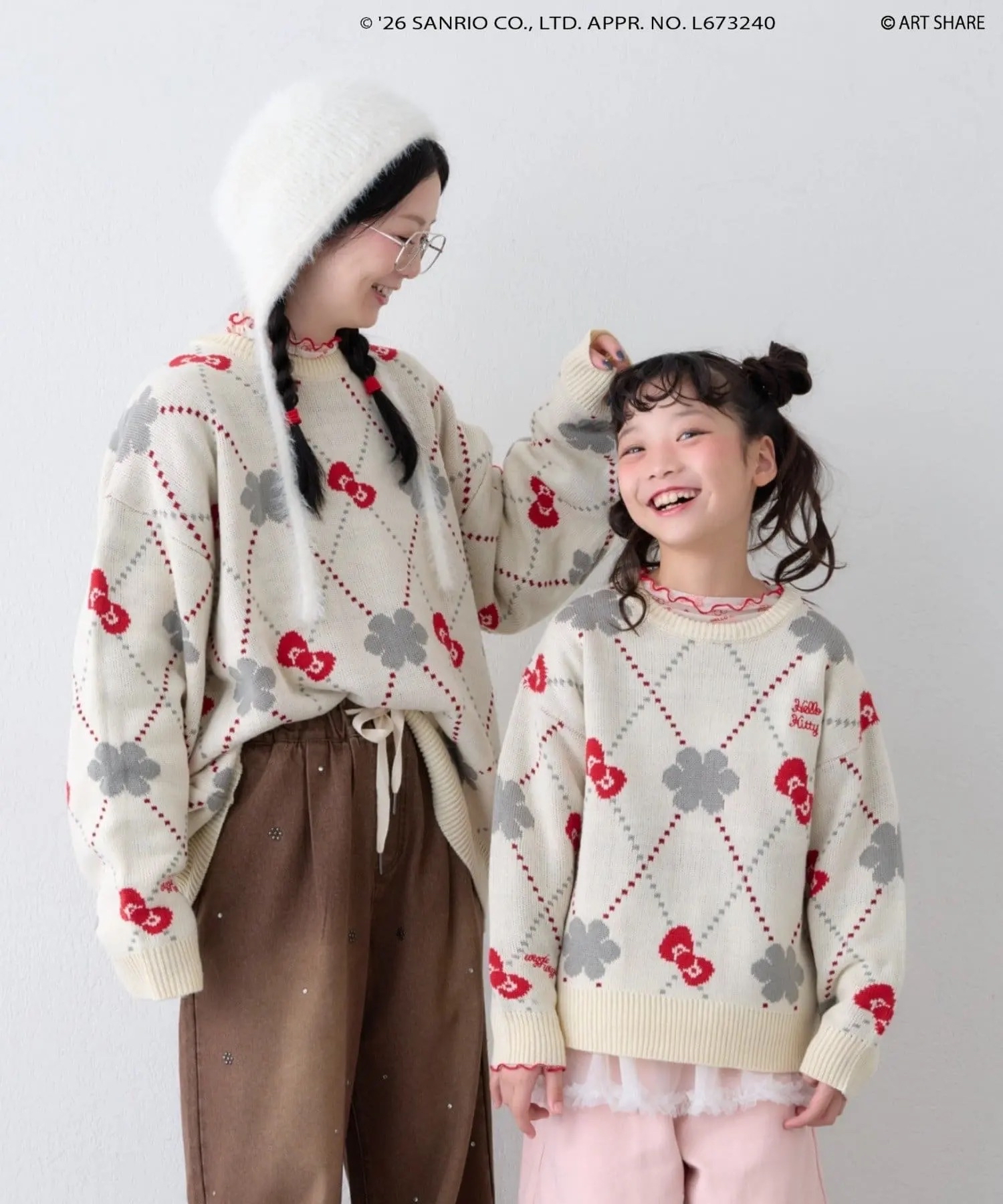 日本預訂📍日本Sanrio x Wiggle Wiggle系列 - 圓領冷衫 不包郵 2026年11月下旬出貨
