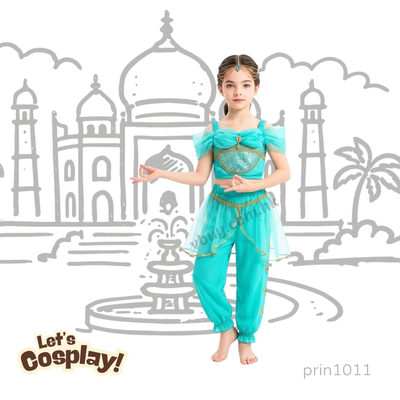 Lets cosplay 女童印度民族服裝 India National Costume｜International Day Costume｜學校國際民族日服裝｜Indian Princess Costume cos1011