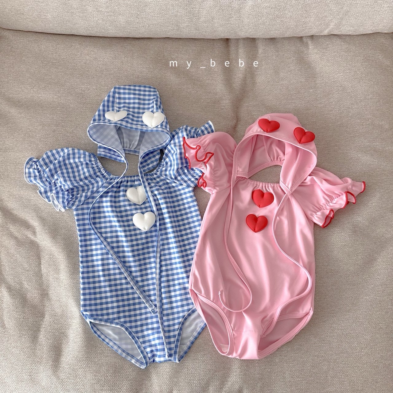 Mybebe | heart set (Pink size L(98-110)
