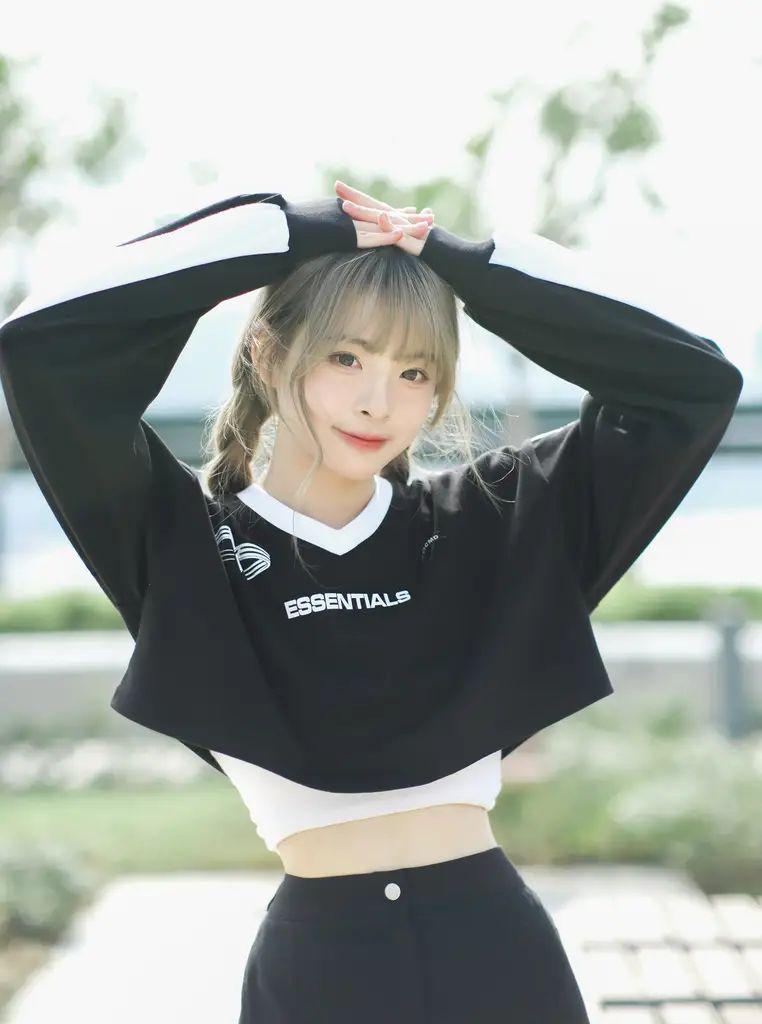 KR 賽車風Crop Top KR2042