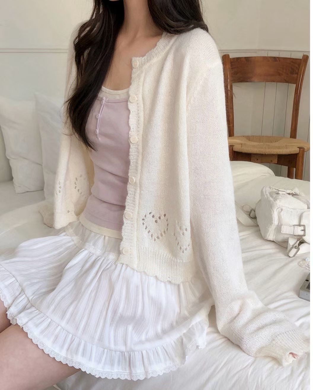 【 春夏感の蛋糕裙🌼♡混暗直紋理雙層裙褲☀️】 Summer Vibe Cake Skirt(兩色入)