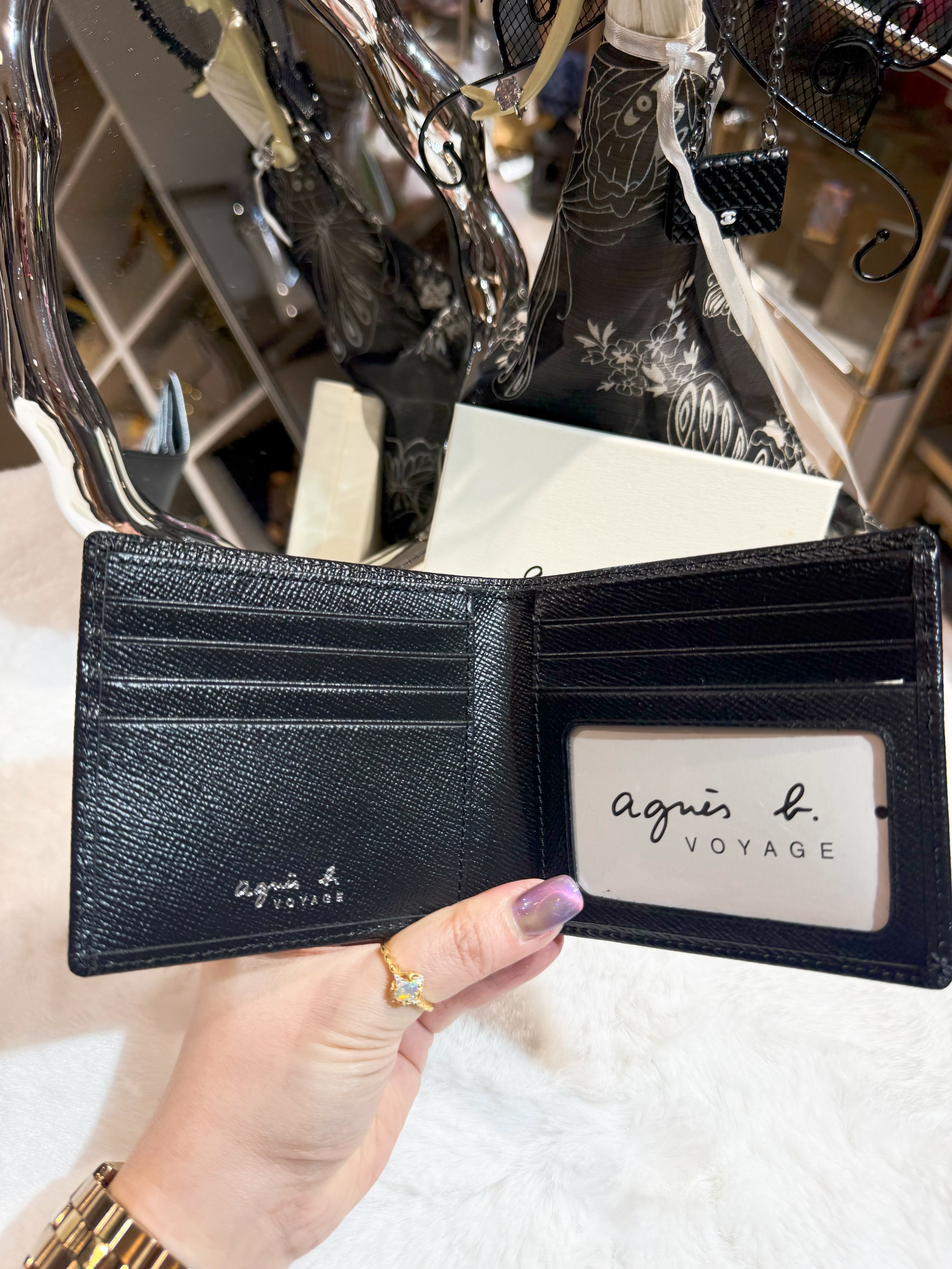 Agnes b bi fold wallet id/sf/blk