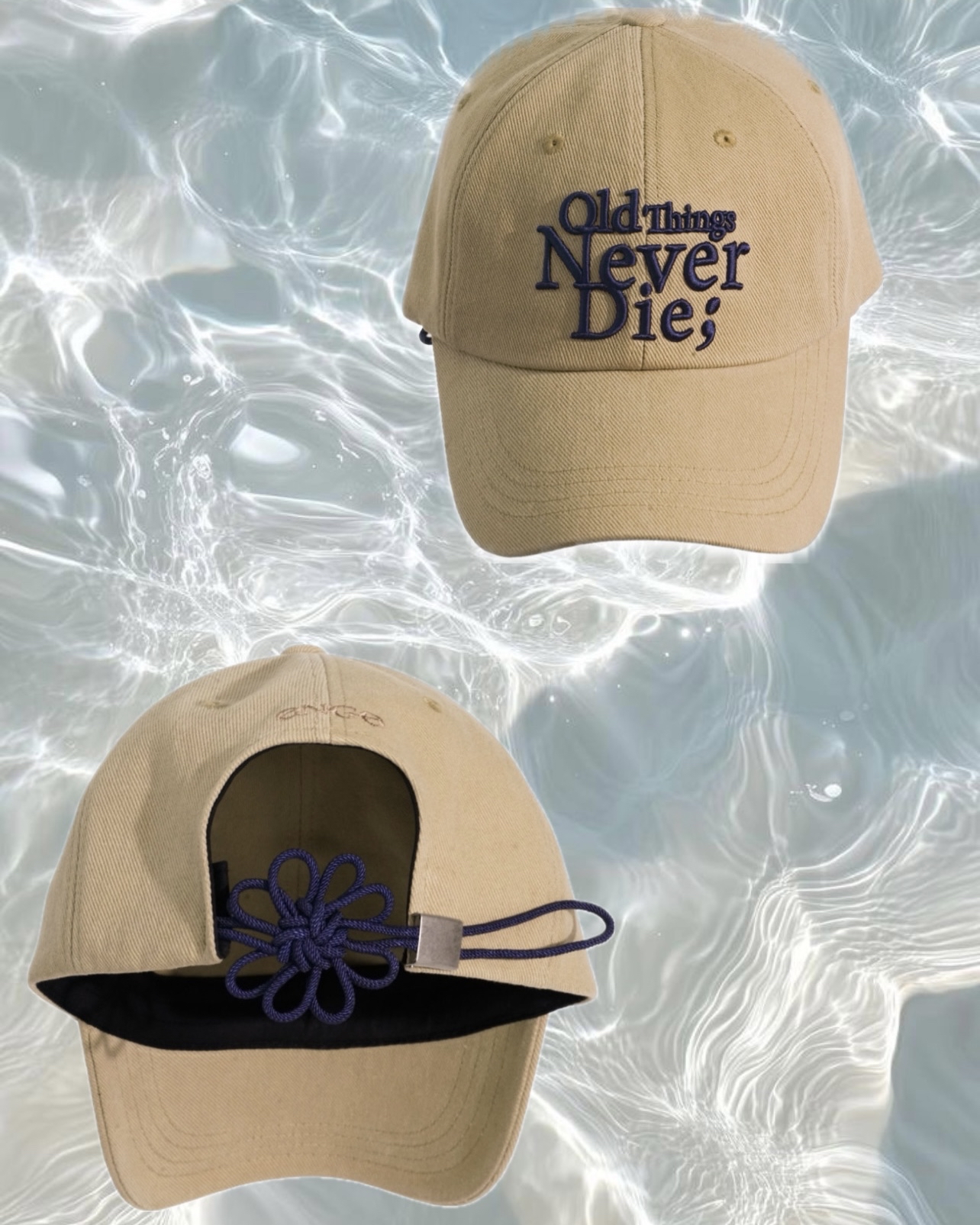 FLOWER KNOT CAP_Beige