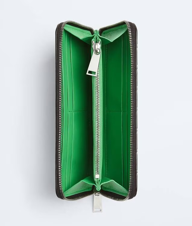 【頂級運單】BV Intrecciato Zip Around Wallet 編織拉鍊銀包