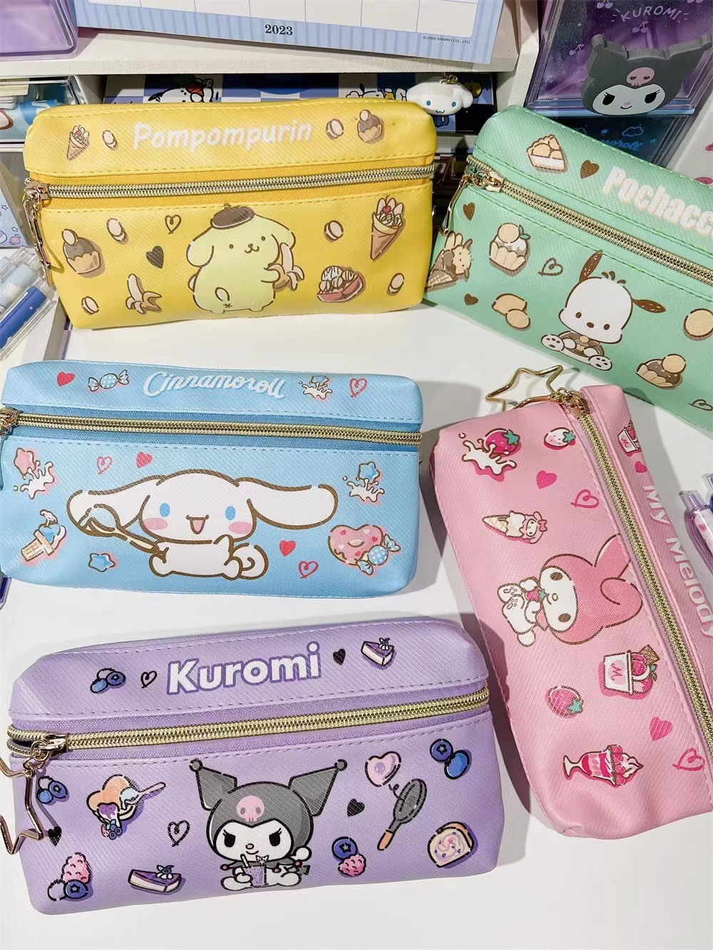 2隻$68。🎀 Sanrio 卡通拉鏈筆袋 / 化妝袋 🎀