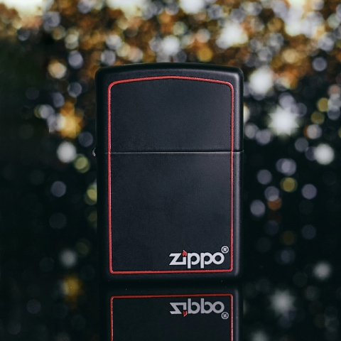 Zippo 218ZB 紅框黑啞漆防風打火機   | ZIPPO 指定授權經銷商