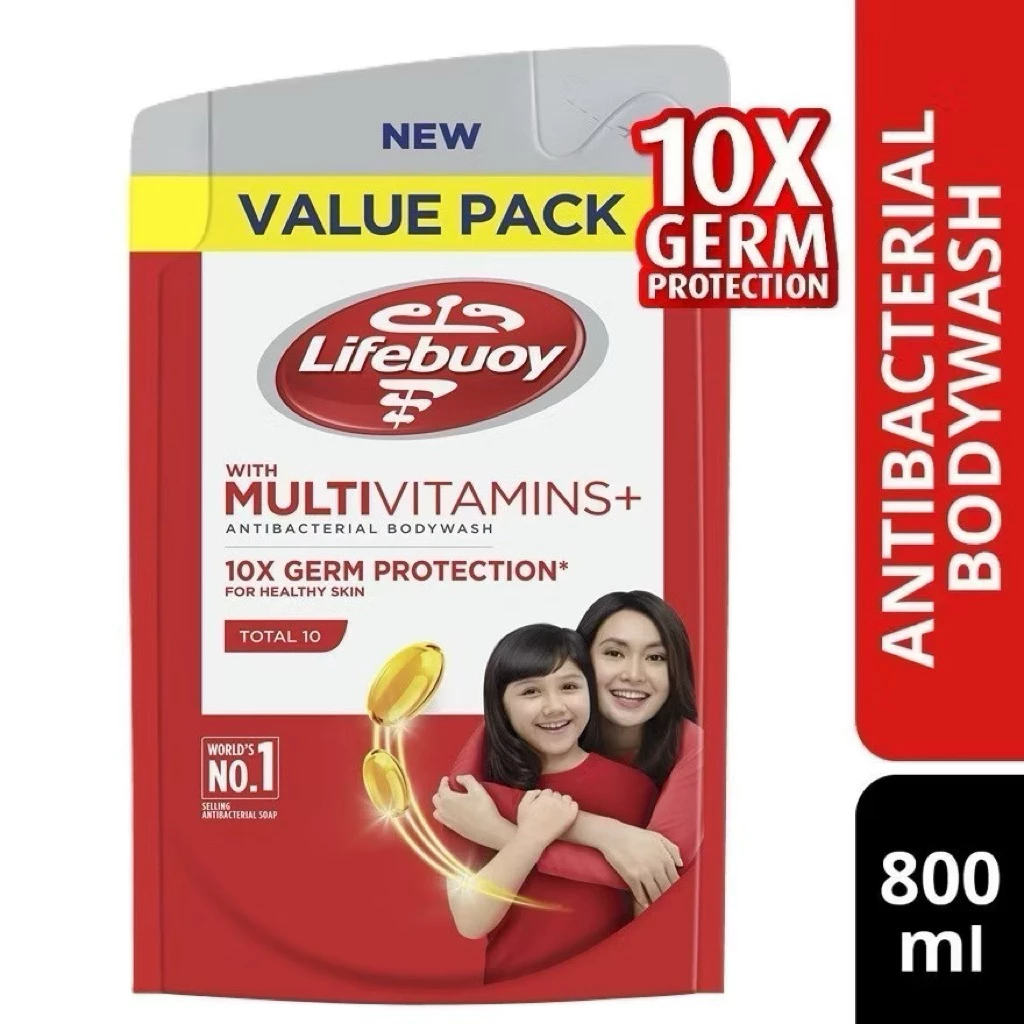 (VALUE PACK) Lifebuoy Body wash Anti Bacteria / Refill Pack - 450ml / 800 ml -  TOTAL 10