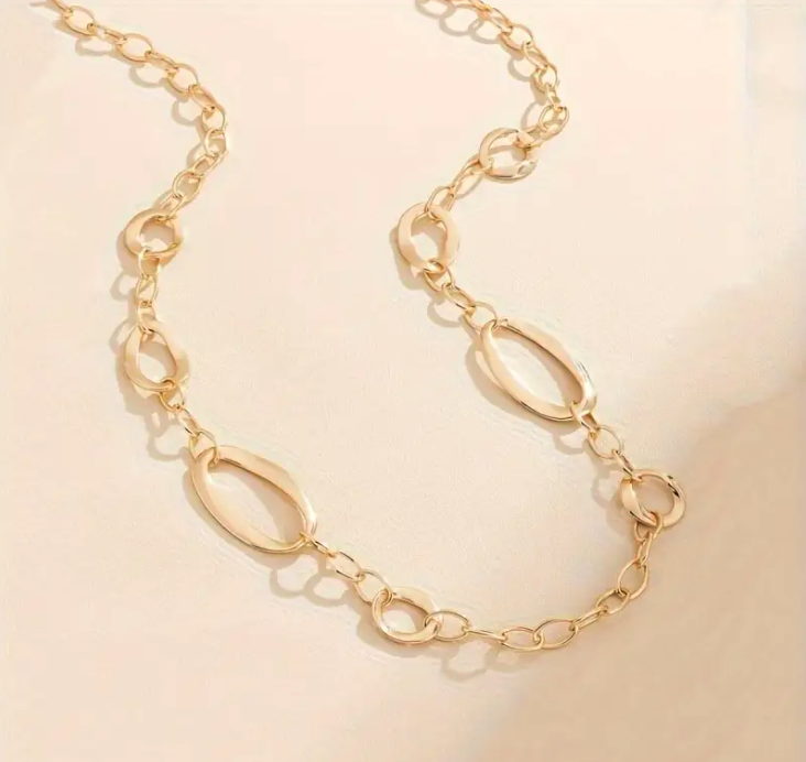 Long Necklace with Multiple Oval Links