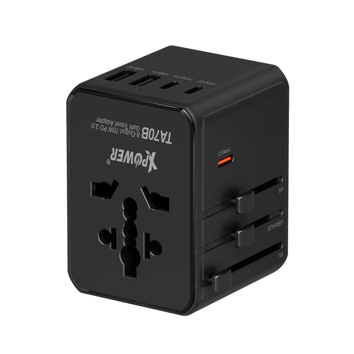 XPower TA70B 8輸出 PD/PPS 70W Gan旅行充電器