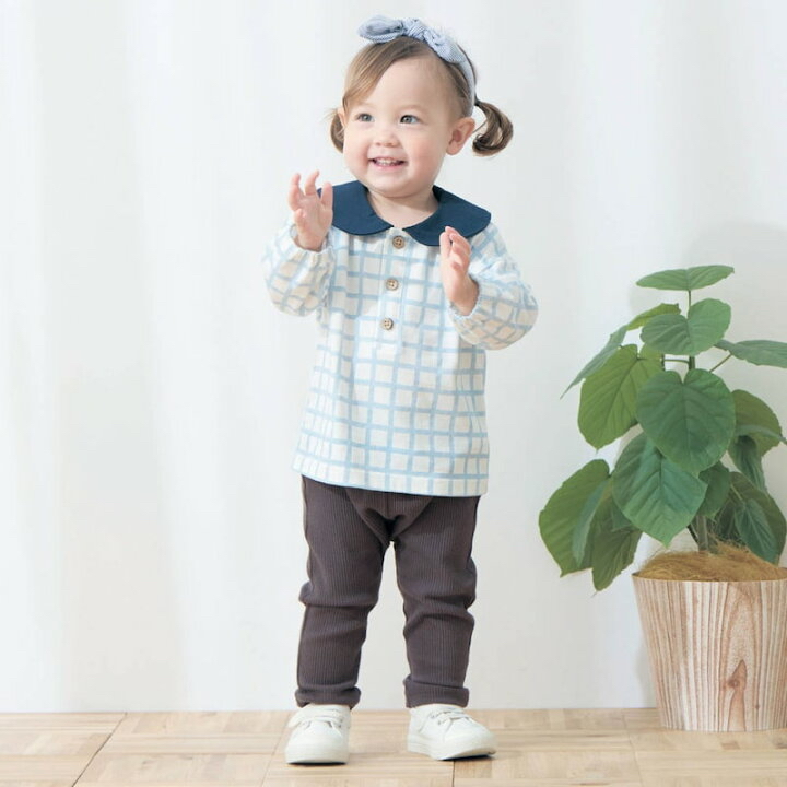 🇯🇵預訂 日本直送🇯🇵三色格紋圓領長袖上衣