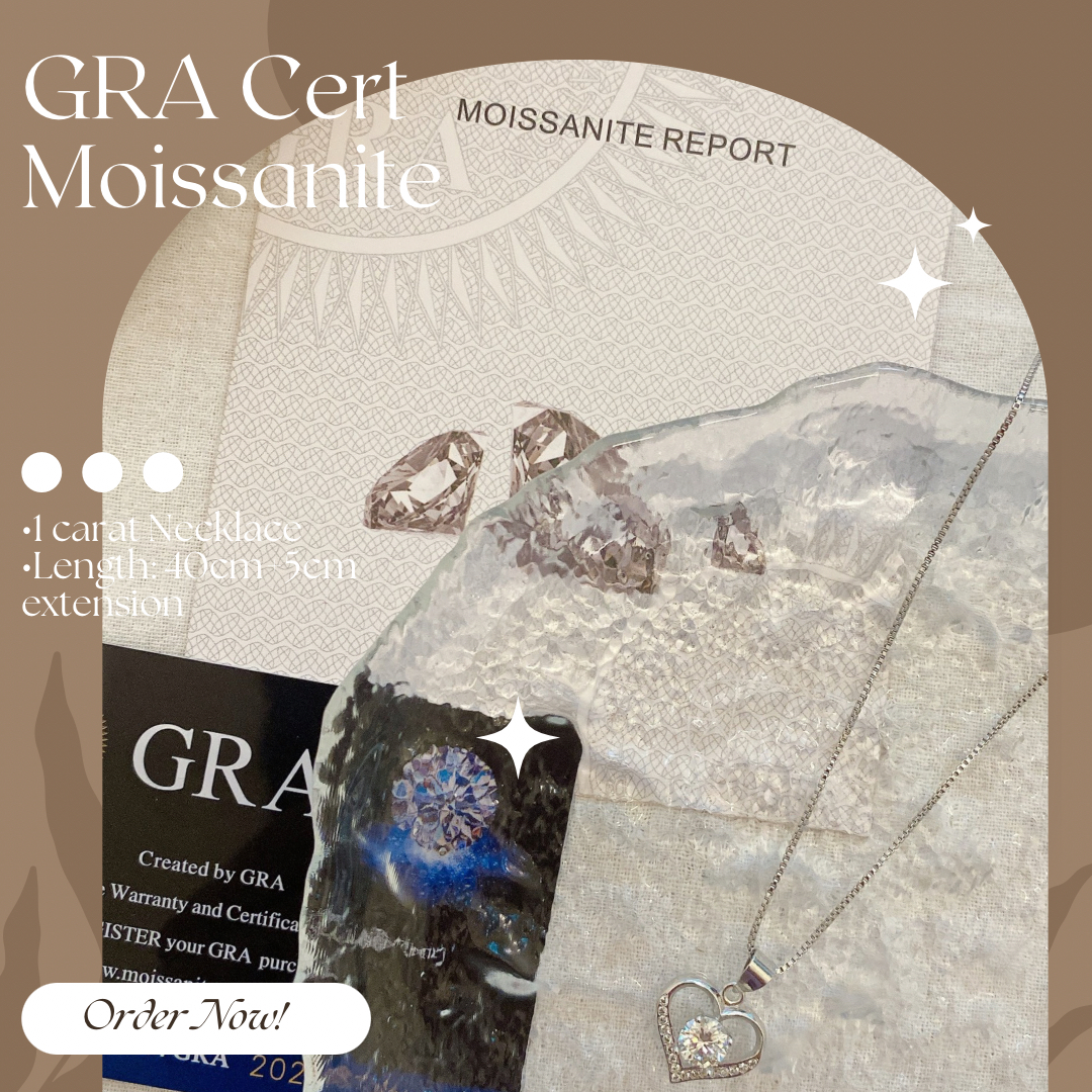 Moissanite Heart Pendant Necklace in Silver 925 - Jewelry Shop Now