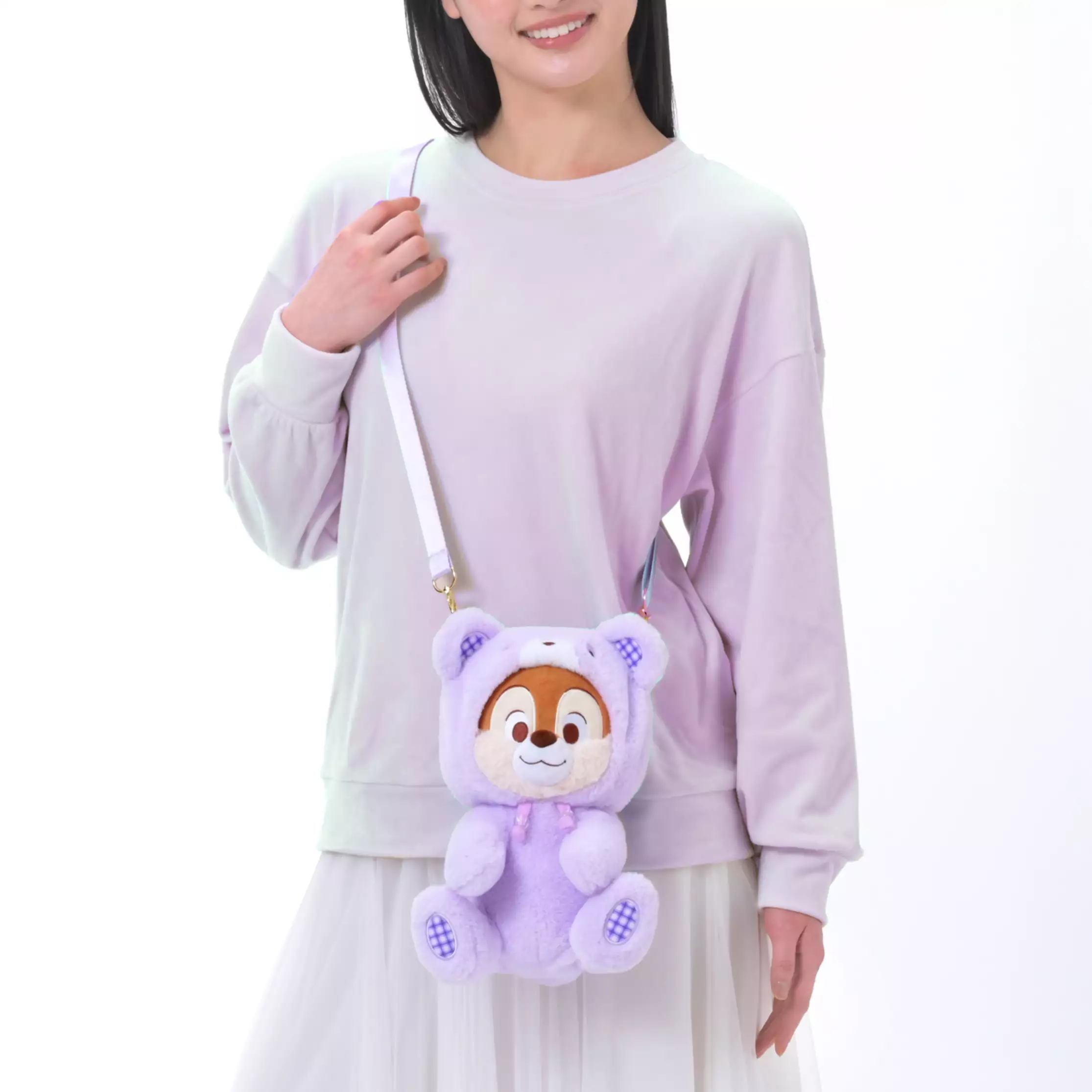 日本預訂📍日本Chip and Dale可愛熊仔樣系列 - Chip公仔斜咩袋 不包郵