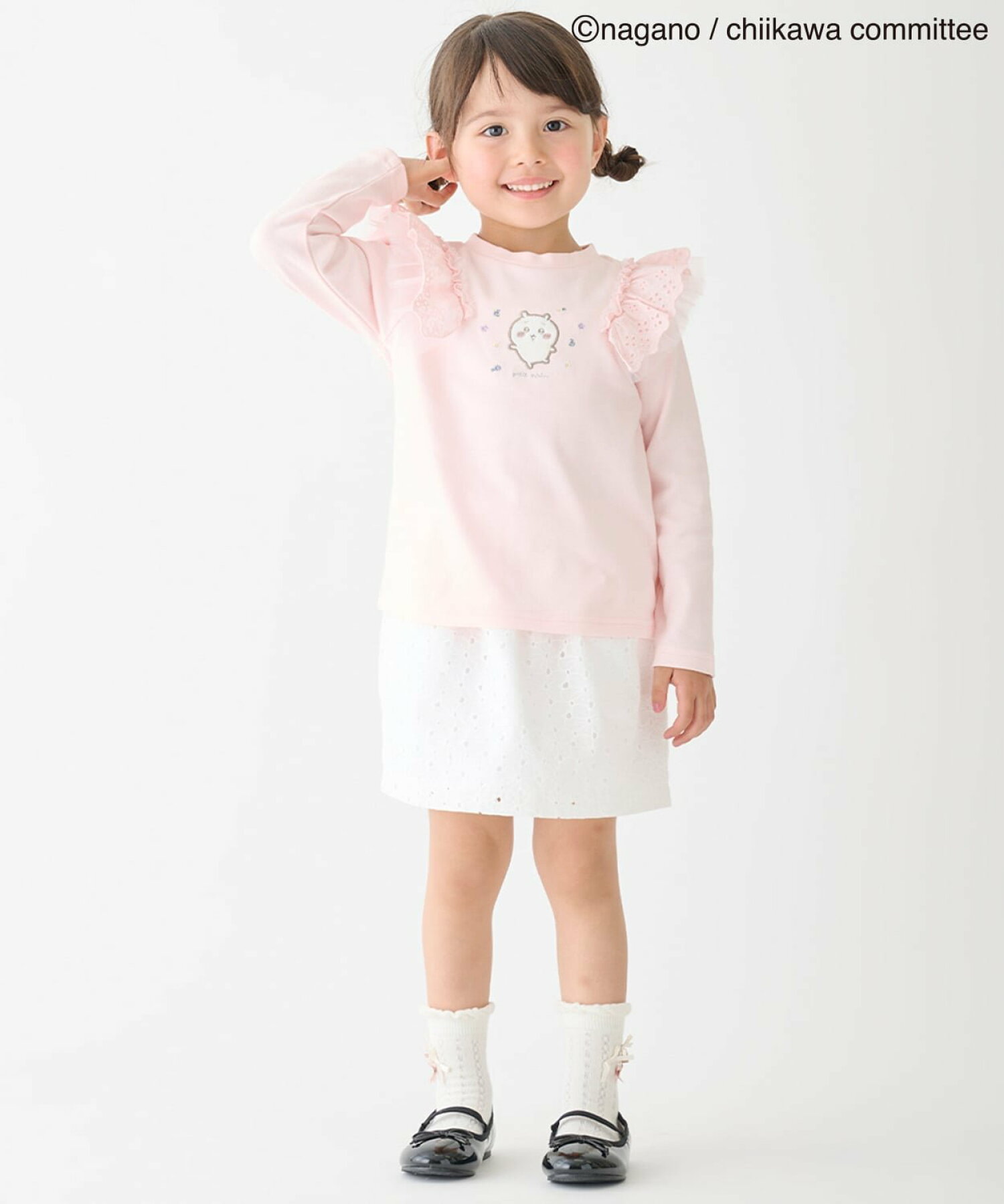 🆕【⭐訂購⭐】 🌀🇯🇵 日本直送🇯🇵 刺繡 #Chiikawa 薄紗荷葉邊肩袖 長袖Tee［3款選］🌀 [ELCA-0111][260329]