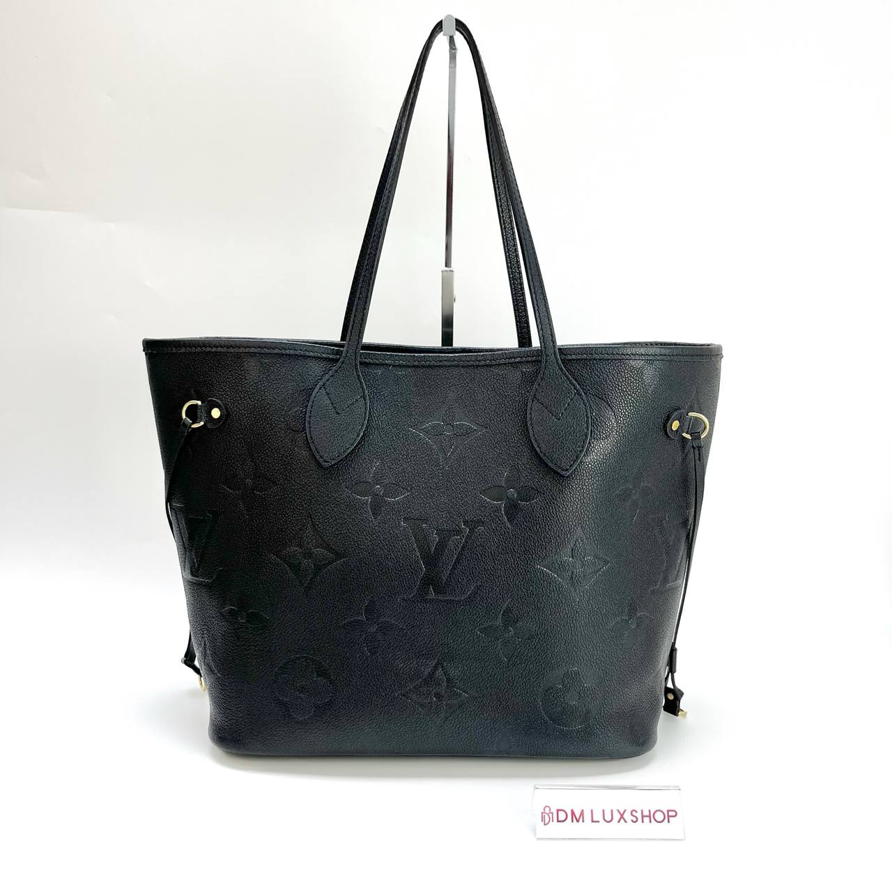 LV Neverfull Black Empreinte Leather MM GHW