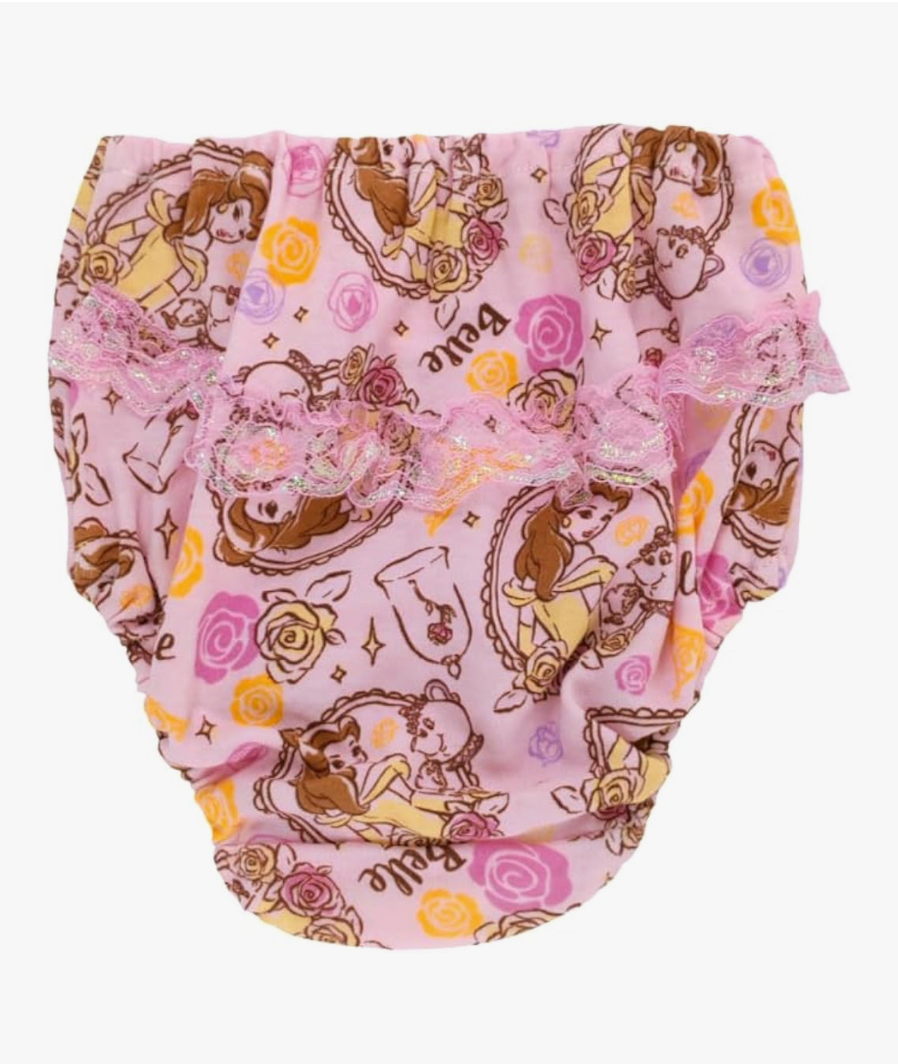 🇯🇵預訂 日本直送🇯🇵Belle貝兒公主人物滿印絲帶蕾絲女童內褲兩件套裝