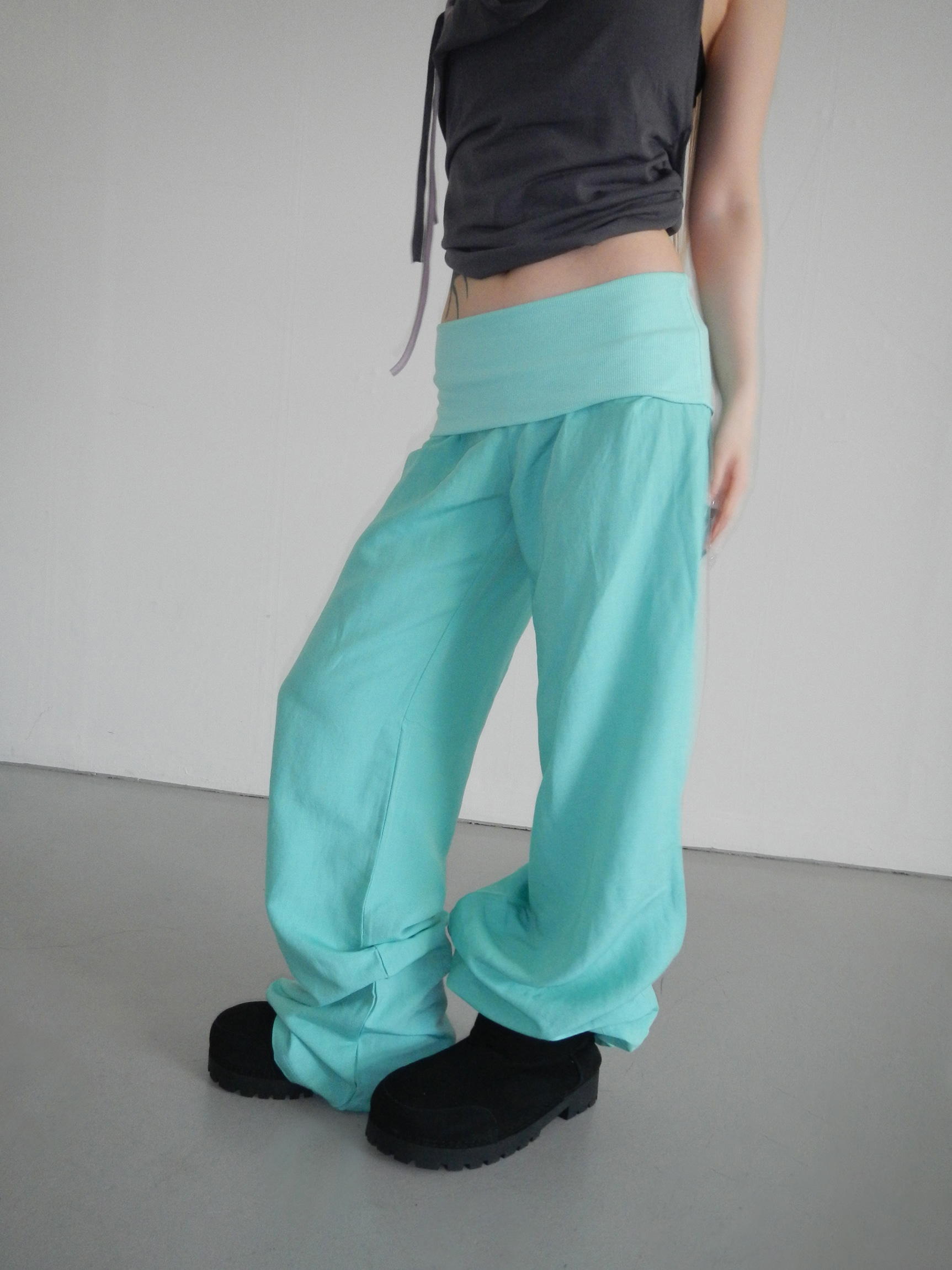 Foldover Wide Leg Pants