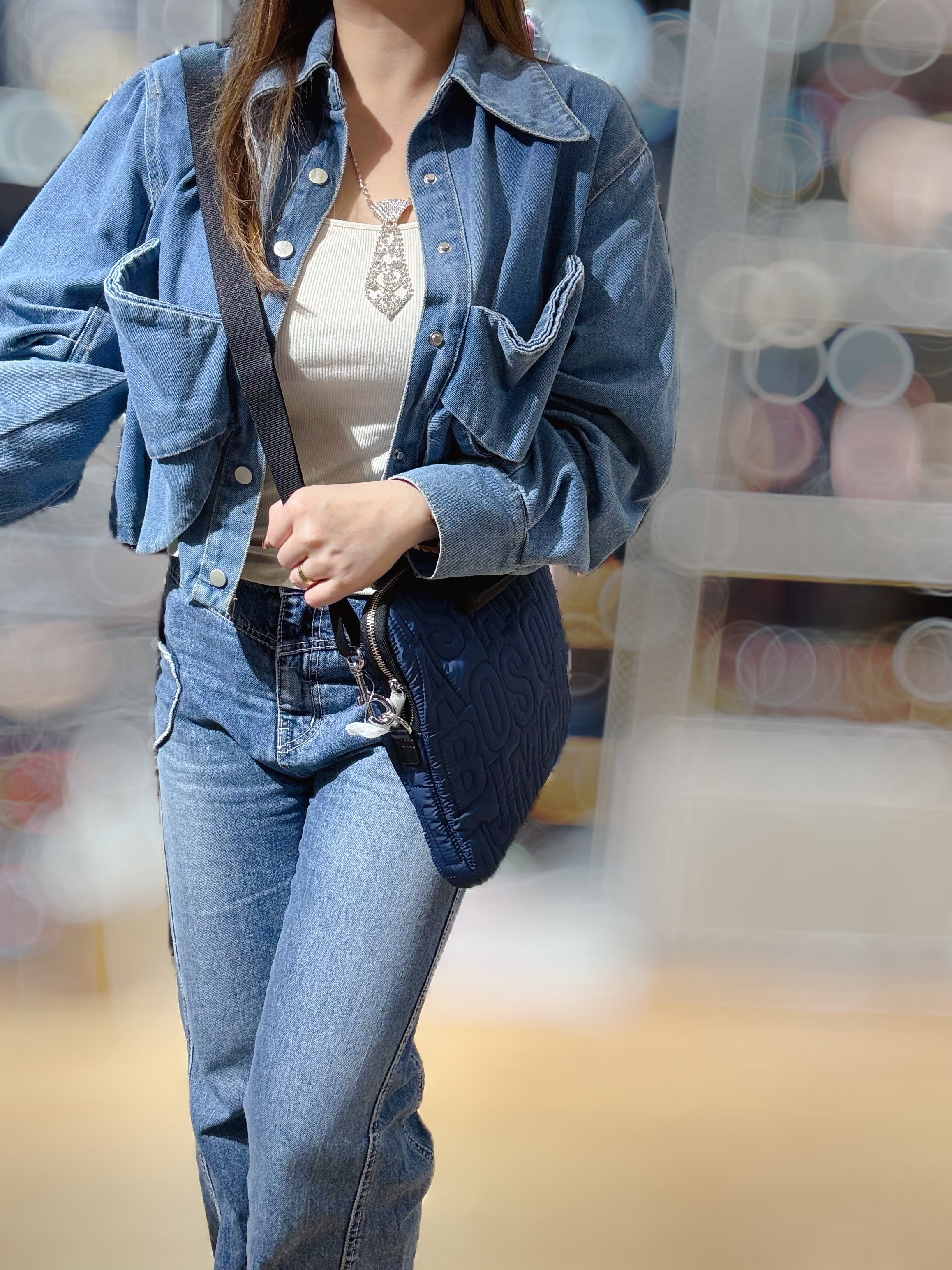 Marc Jacobs laptop bag quilted/navy