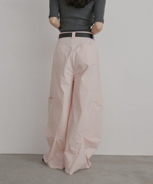 立體褶襉寬褲【JP012】