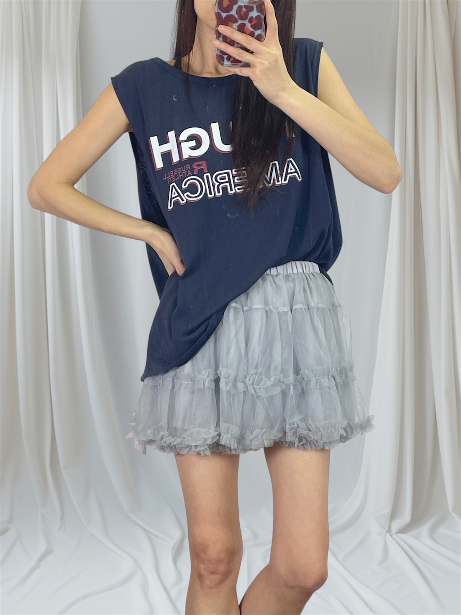 K5557 棉料印字鬆身背心