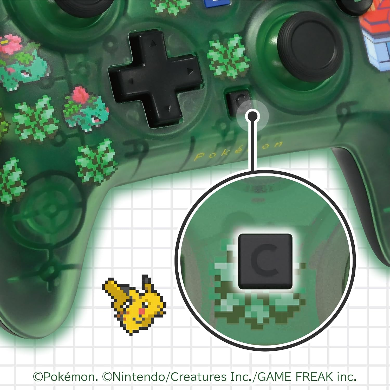 【預售 9月】SW2 HORI 有線控制器 TURBO 青春版 [寶可夢像素風綠] / Wired Controller TURBO Youth [Pokemon Pixel Art Green] NSX-229 PO0972