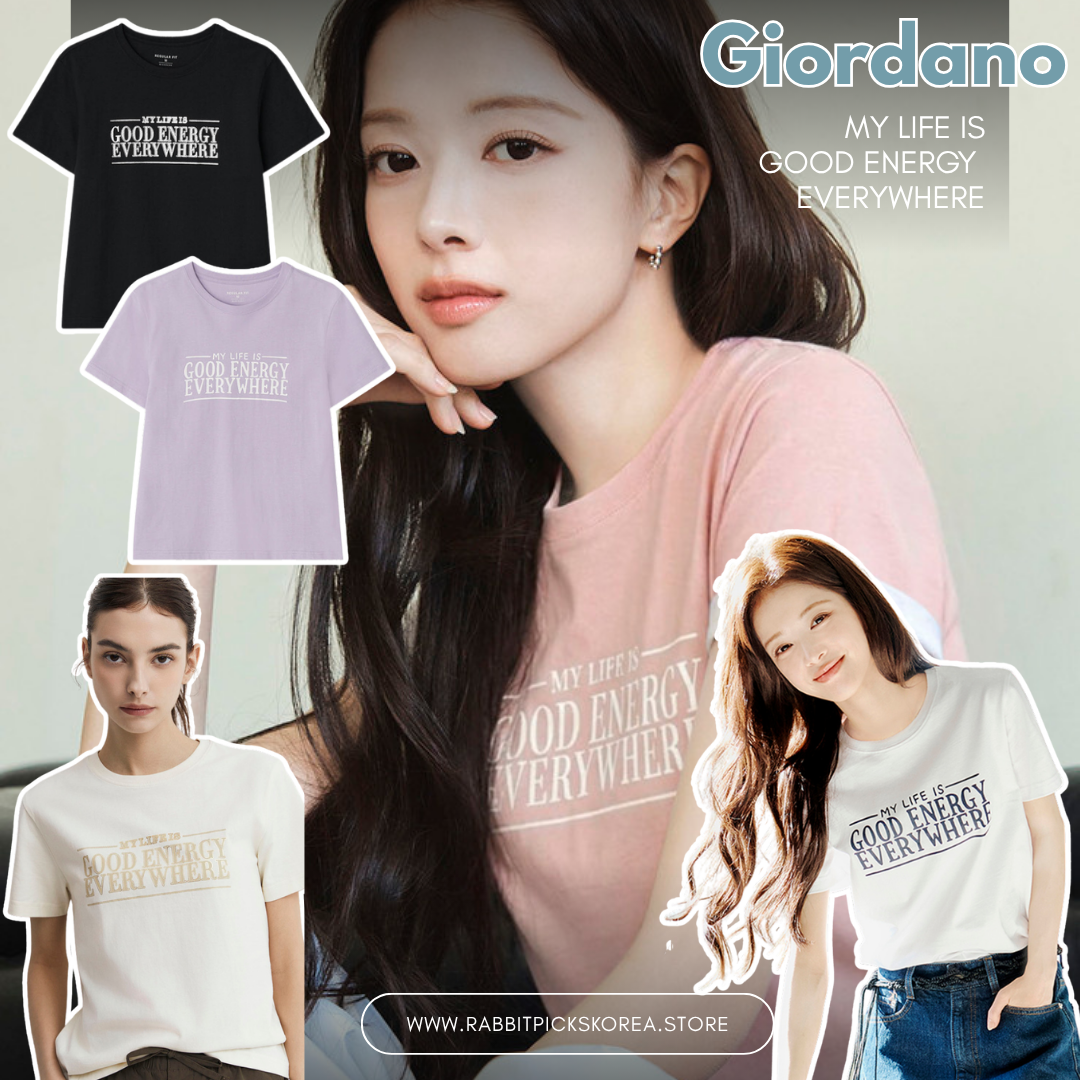 🇰🇷 韓國 Giordano Graphic Tee｜GOOD ENERGY EVERYWHERE