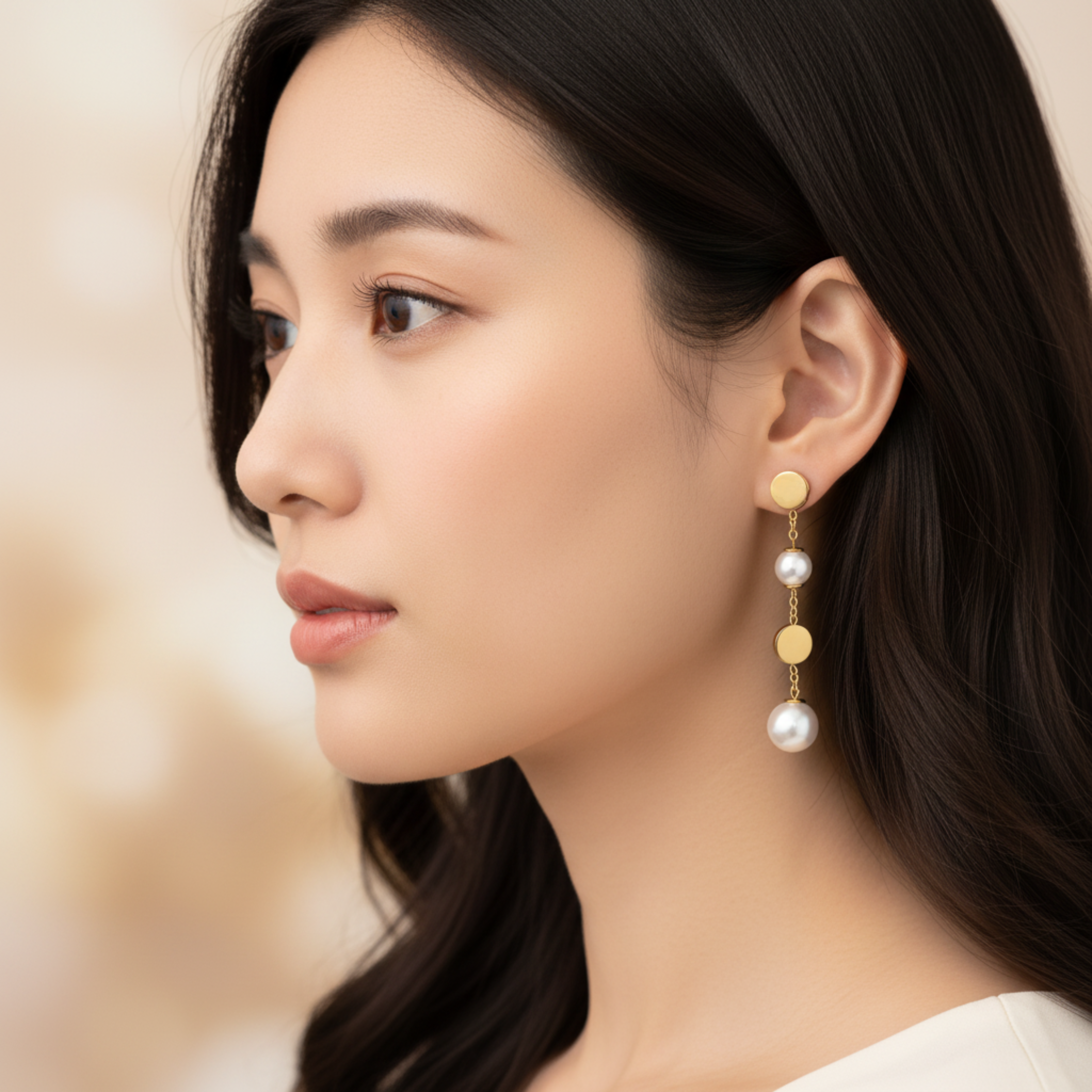 Boccia Titanium 05088-02 鈦金屬 / 鍍金珍珠耳環 