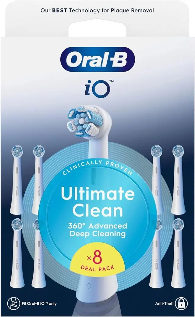 Oral-B iO終極清潔刷頭 白色8支裝 Oral-B iO Ultimate Clean WHITE Toothbrush Heads, (8pcs) 
