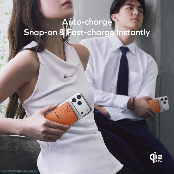 Momax 1-Power Q.Pass² 10000mAh Qi2 25W 磁吸流動電源 (CCC 認證)
