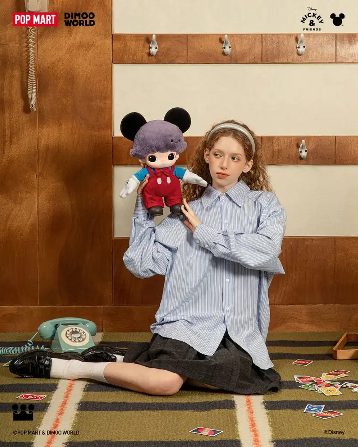 📦訂購 台灣代購 POP MART 泡泡瑪特 DIMOO WORLD ×迪士尼系列米奇搪膠毛絨包