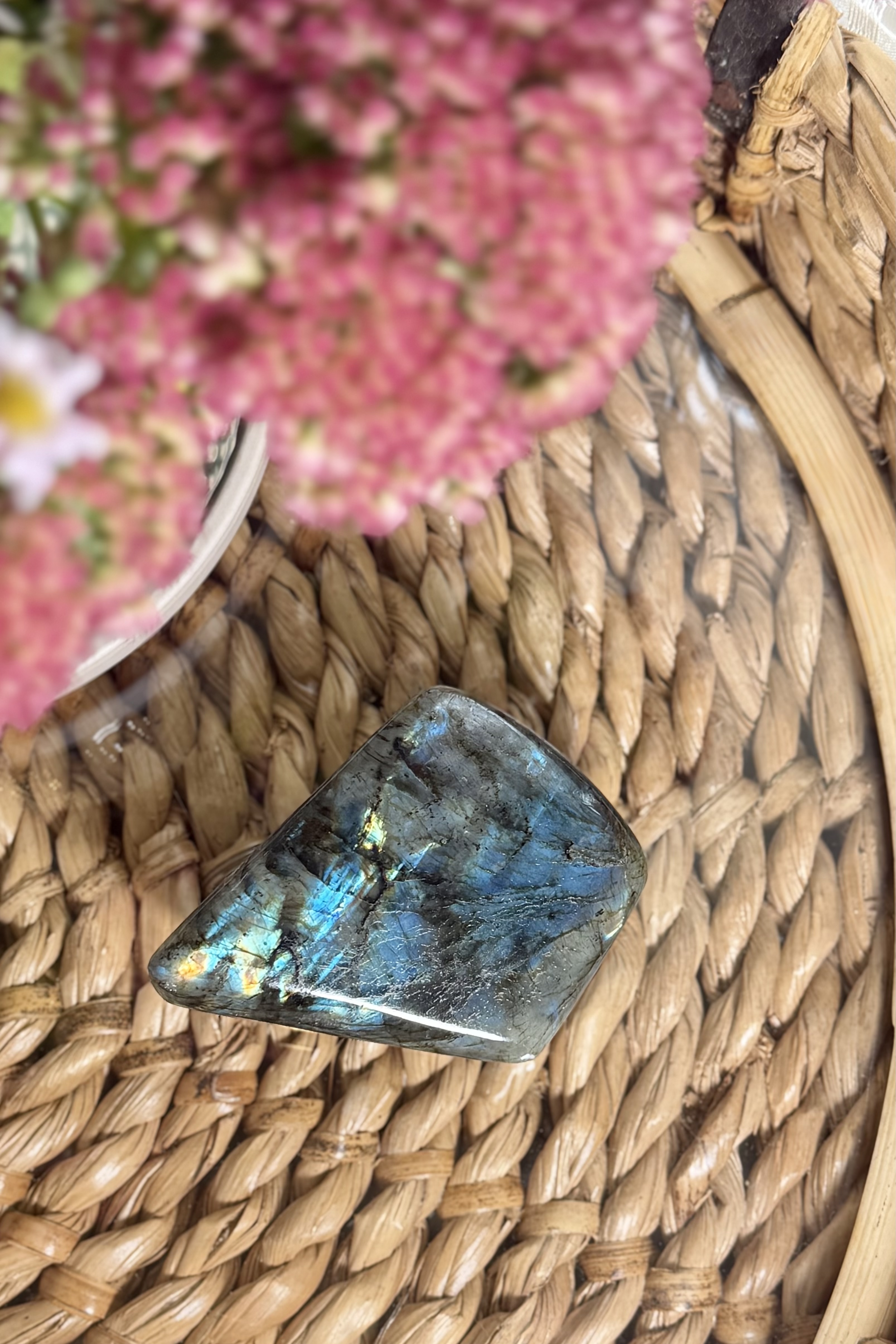 ༒9.3cm幻彩光拉長石擺件༒ LA.0486C5-RA28*3NJ