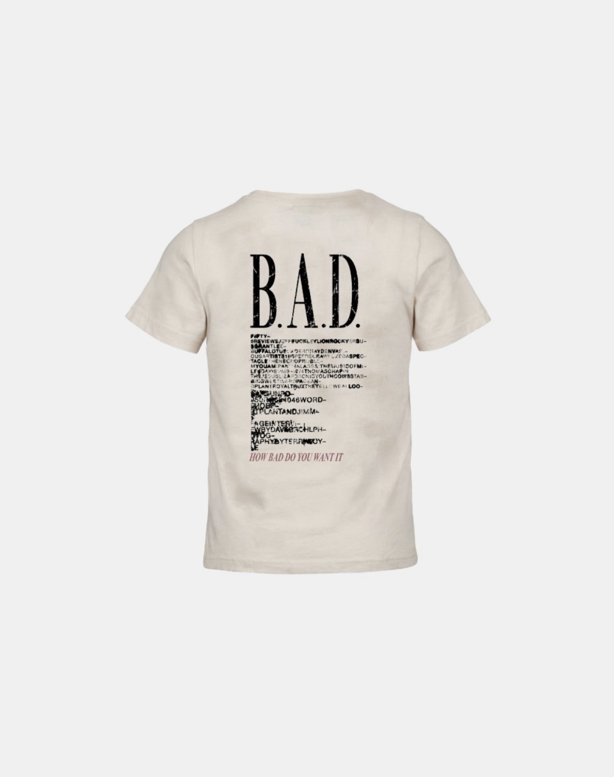 BADBLOOD[w-tee26-132] B.A.D. Trinity Girls Short Sleeve T-Shirt - Cream