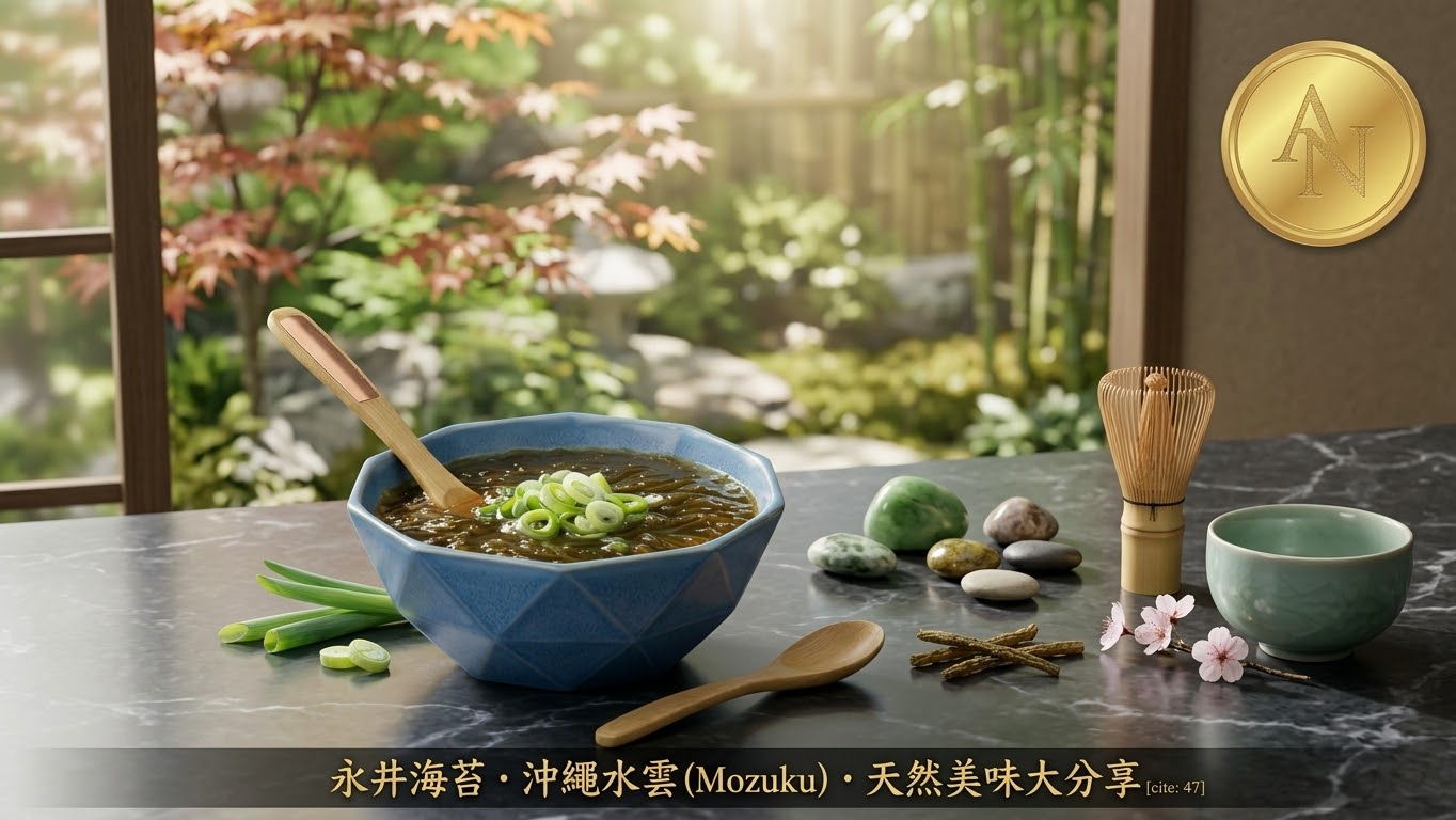永井海苔 沖繩水雲褐藻即食湯 和風醬油味 - 15食入 