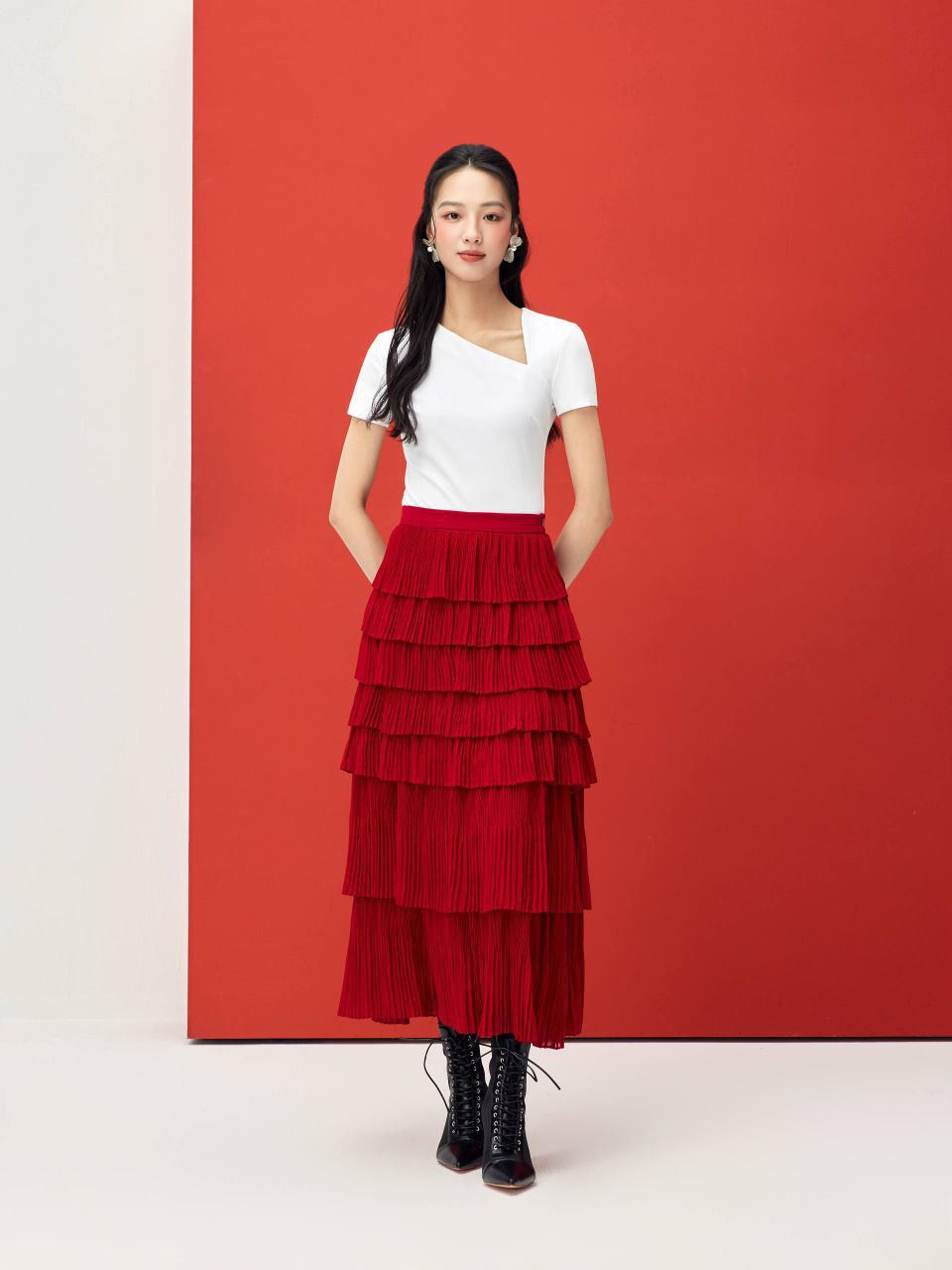 蛋糕显瘦长裙 S0095