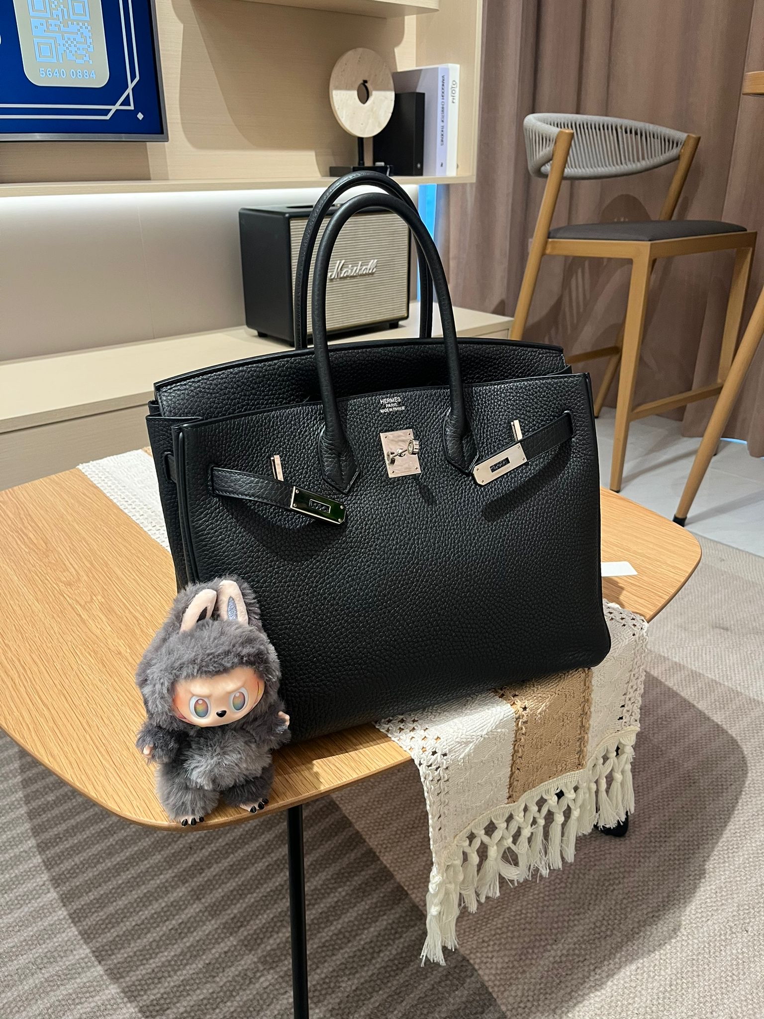 Hermes Birkin 35 黑色銀扣 Stamp [R] 100%Authentic, 98%New ✅Key lock ✅Dust bag✅Box