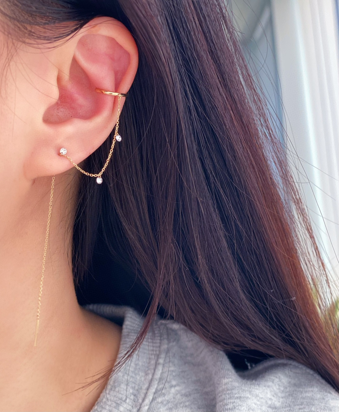 18K Diamond Ear Cuff