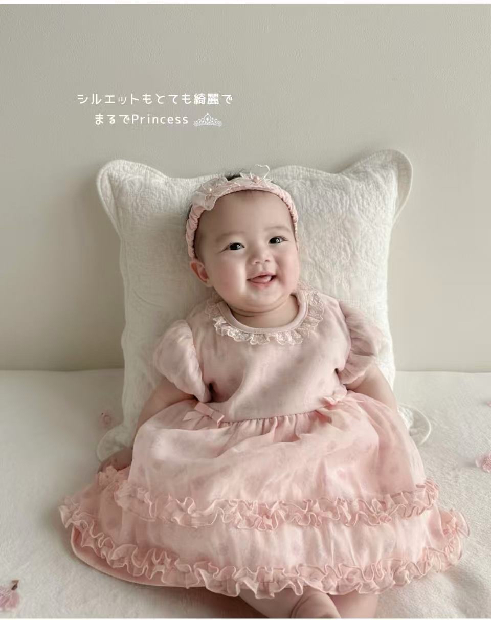 0601 原單粉色蝴蝶結連身裙