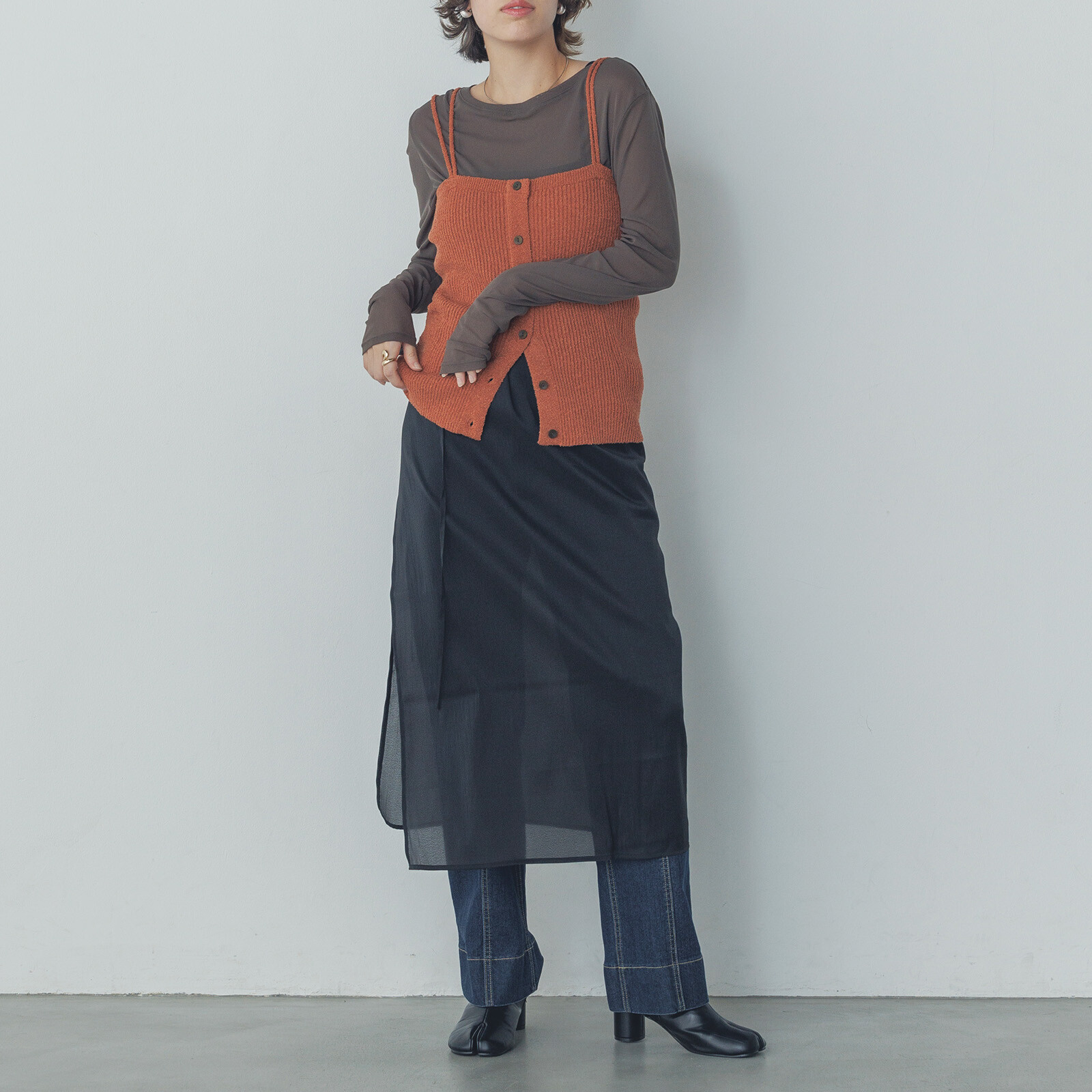 霧感疊穿連身outer【JOP002】