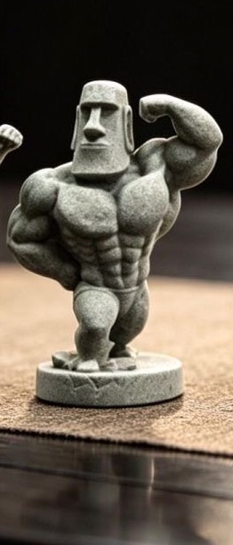 🗿史上最捲的石像！猛男摩艾軍團，無聲激勵你的每一組重訓💪