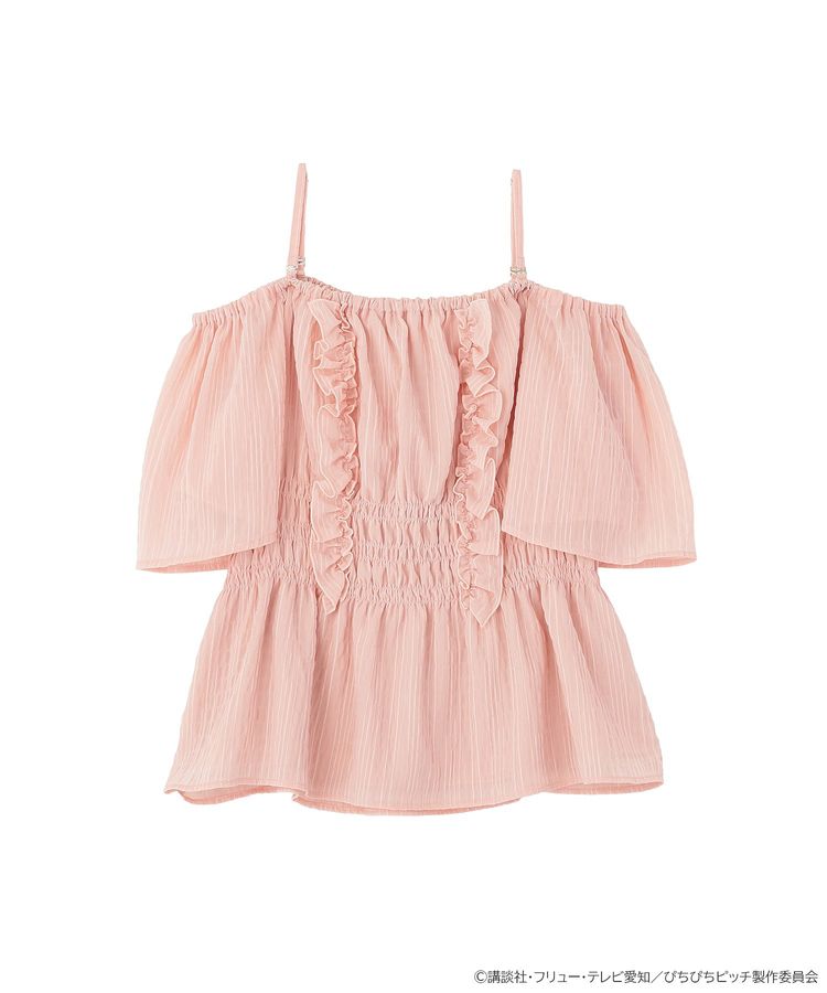 《Pre-Order》2-Way Shirred Blouse 兩穿皺褶上衣｜唱K小魚仙 Pichi Pichi Pitch X earth Japan Label (26PP07-P)