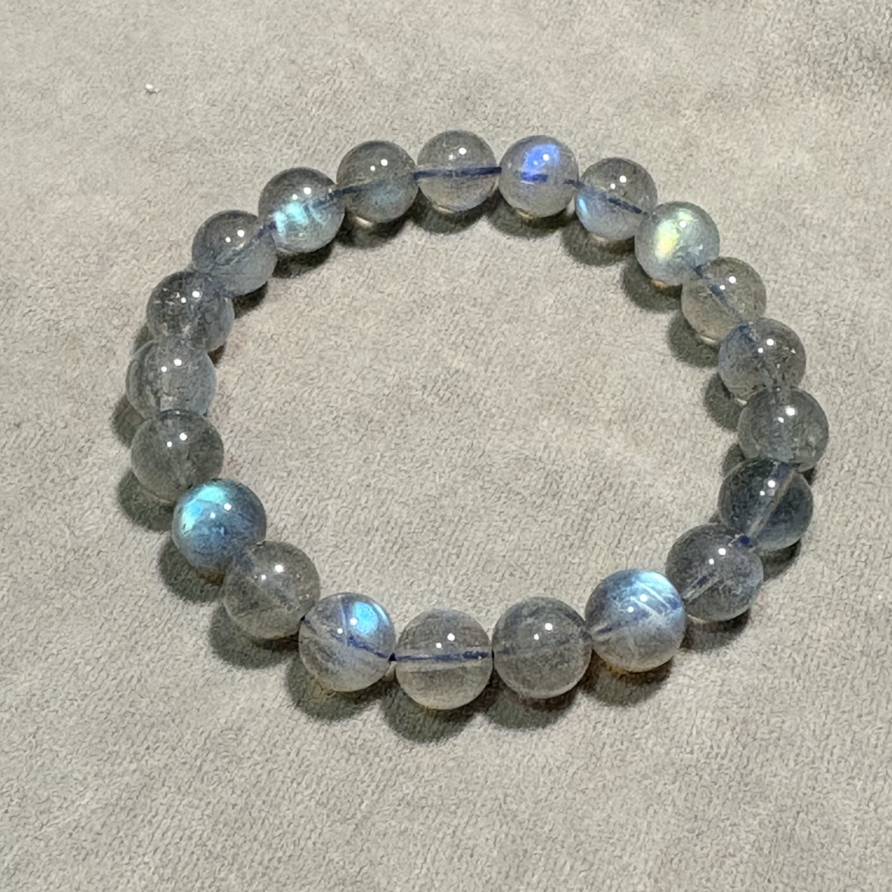 9mm藍彩光拉長石手串No.2648