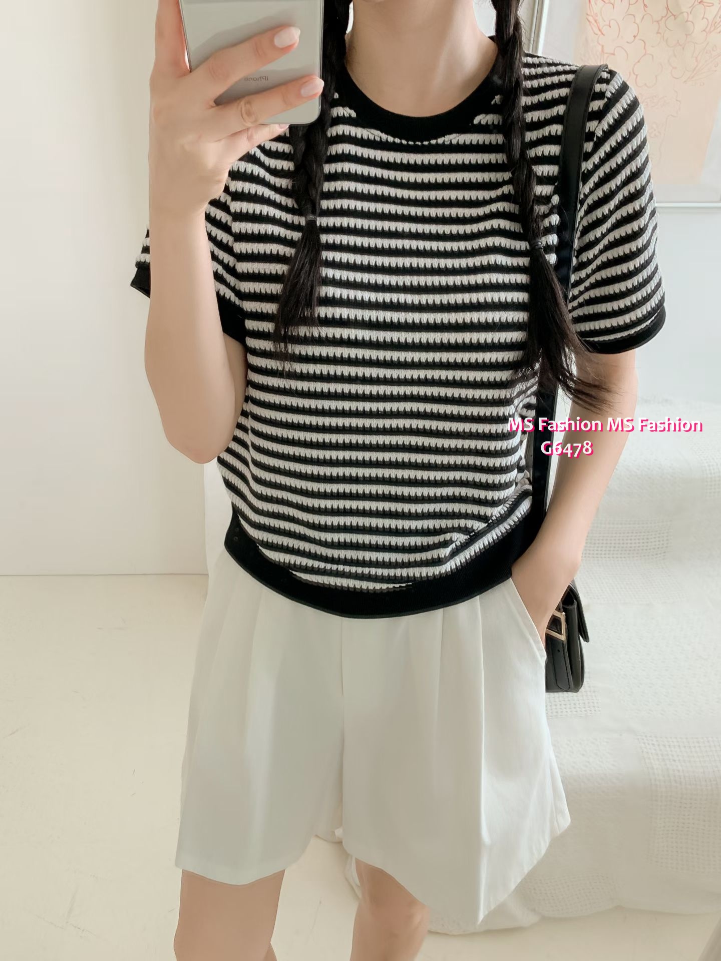 G6478 靚色橫間top