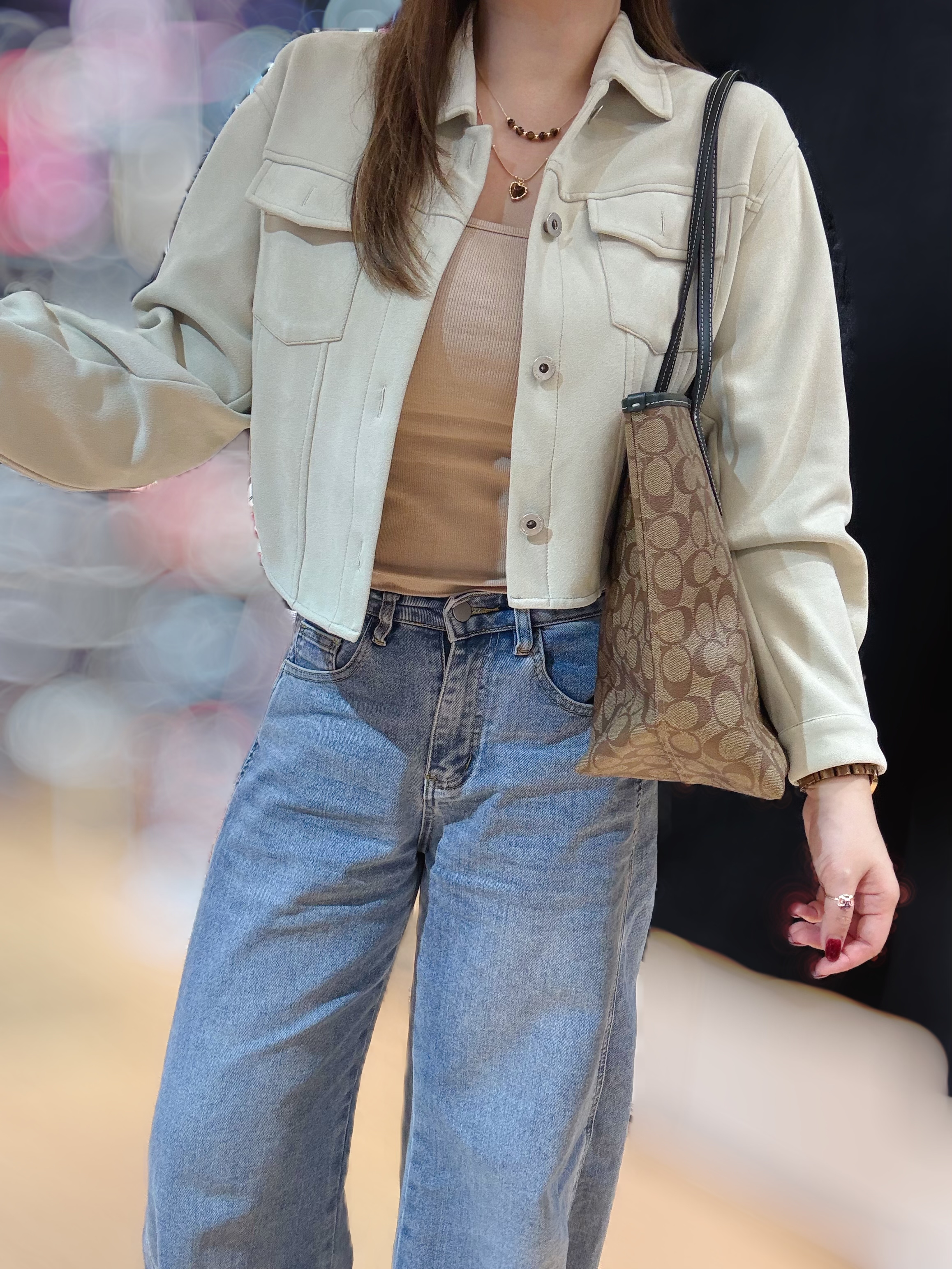 Coach City tote logo/m/green